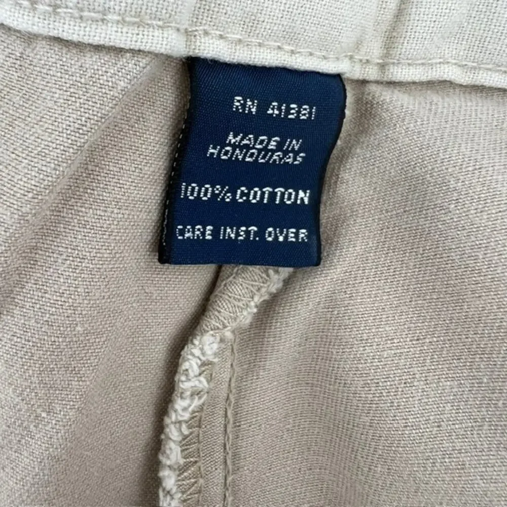 VTG Polo Ralph Lauren Hammond Chino Pants Mens 33x34 (33x32) Pleated Cuffed Hem